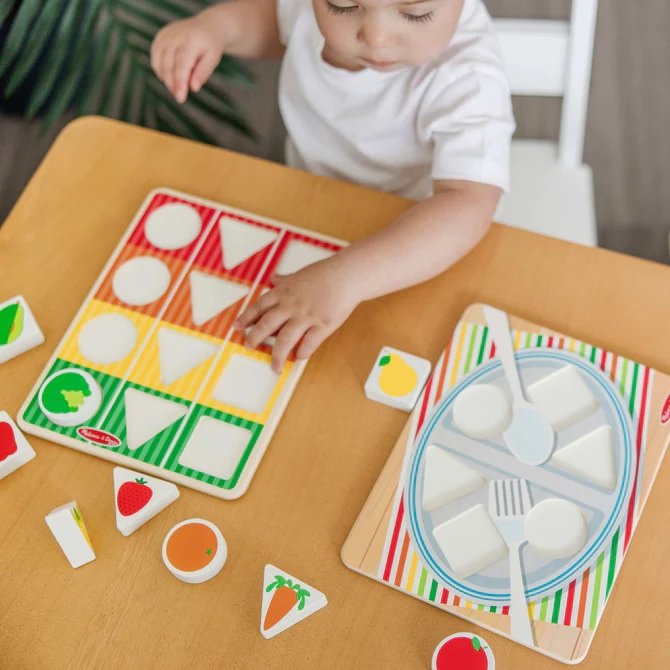 Wooden Shape Sorting Grocery Cart - Image 4