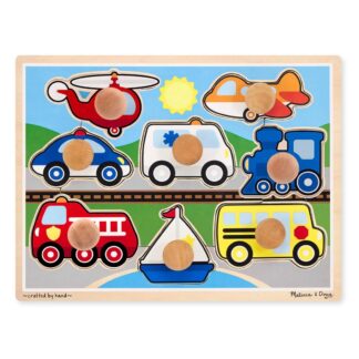 Jumbo Wooden Knob Puzzle Vehicles