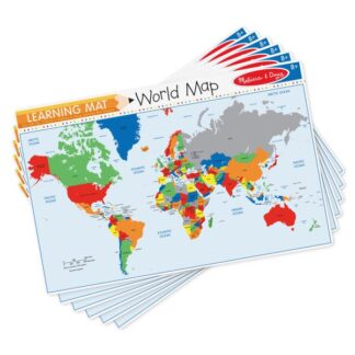 Write-A-Mat Learning Mat - World Map